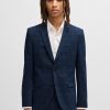 Hugo Boss Sport Coats-Extra-slim-fit suit jacket in melange wool-hugoboss 4