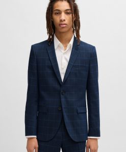 Hugo Boss Sport Coats-Extra-slim-fit suit jacket in performance-stretch cloth-boss near me