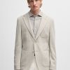 Hugo Boss Sport Coats-Slim-fit jacket with two-way front zip-hugo boss near me 4