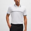 Hugo Boss Polo Shirts-Cotton-blend polo shirt with ottoman structure-hugo by hugo boss 3