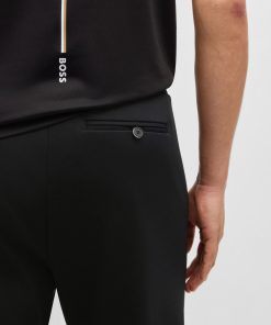 Hugo Boss Sweatshirts and Jogging Pants-BOSS x Matteo Berrettini Regular-fit trousers in stretch gabardine with logo detail-hugo boss outlet 2