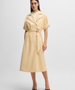 Hugo Boss Dresses-Trench-style relaxed-fit dress in faux leather-hugo boss sale 2