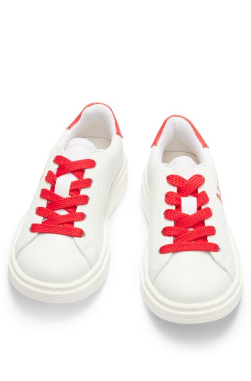 Hugo Boss-Kids' faux-leather trainers with glittery branding-hugo boss outlet - Image 2