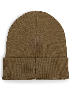 Hugo Boss-Wool beanie hat with logo badge-hugo boss sale 2