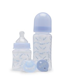 Hugo Boss-Gift-boxed set of baby bottles, dummy and clip-hugo by hugo boss