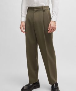 Hugo Boss-Tailored trousers in a stretch-wool blend-boss store