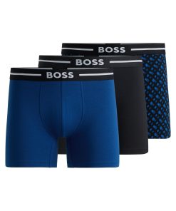 Hugo Boss Underwear-Three-pack of stretch-cotton boxer briefs-hugo boss outlet