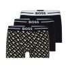 Hugo Boss Underwear-Three-pack of stretch-cotton trunks with monogram waistbands-hugo boss store 3