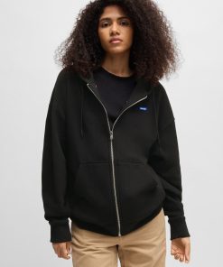 Hugo Boss Sweaters and Cardigans-All-gender relaxed-fit hoodie in cotton terry-boss near me