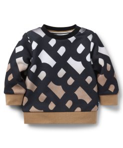 Hugo Boss-Kids’ sweatshirt in fleece with degradé monograms-boss store