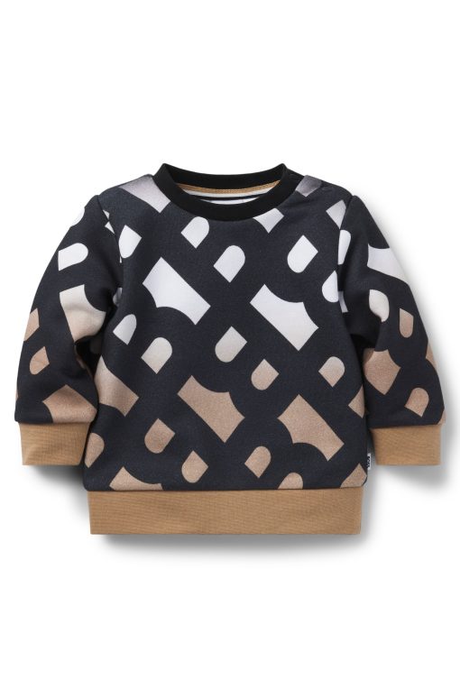 Hugo Boss-Kids' sweatshirt in fleece with degradé monograms-boss store