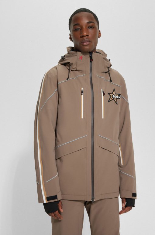 Hugo Boss Jackets and Coats-BOSS x Perfect Moment hooded down ski jacket with special branding-hugo boss store near me