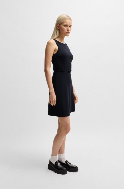 Hugo Boss Dresses-A-line dress with buckled belt-hugo boss near me - Image 2