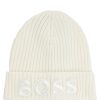 Hugo Boss Hats and Gloves-BOSS Ski virgin-wool beanie hat with logo badge-boss hugo 3