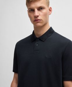 Hugo Boss Polo Shirts-Cotton-piqué polo shirt with camouflage-print trims-hugo boss near me 2