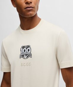 Hugo Boss T-Shirts-BOSS x NFL cotton-jersey T-shirt with special branding-boss store 2