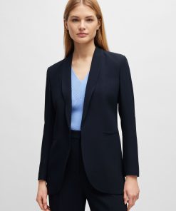 Hugo Boss Tailored Jackets-Regular-fit jacket with edge-to-edge front-boss store