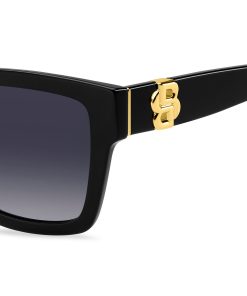 Hugo Boss Eyewear-Black-acetate sunglasses with gold-tone Double B monograms-boss store 2