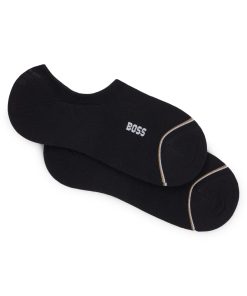 Hugo Boss Underwear, Pajamas, and Socks-Two-pack of ankle-length socks with branding-hugo by hugo boss