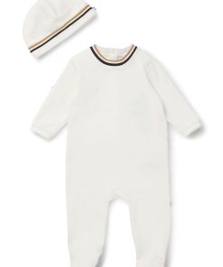 Hugo Boss-Gift-boxed sleepsuit and hat set for babies-boss outlet