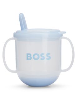 Hugo Boss-Gift-boxed cup for babies with handles and logo-hugo boss outlet