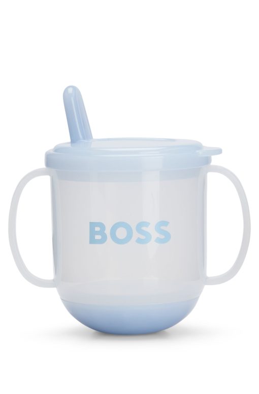 Hugo Boss-Gift-boxed cup for babies with handles and logo-hugo boss outlet