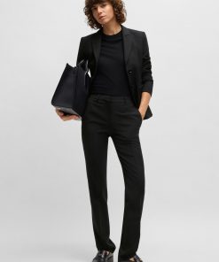 Hugo Boss Pants-Regular-fit trousers in virgin wool-hugo boss store near me 2