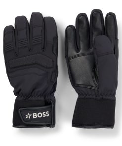 Hugo Boss Hats and Gloves-BOSS x Perfect Moment mixed-material ski gloves with leather-hugo boss outlet