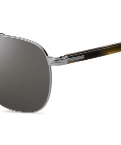 Hugo Boss Eyewear-Silver-tone sunglasses with horn-effect details-boss outlet 2