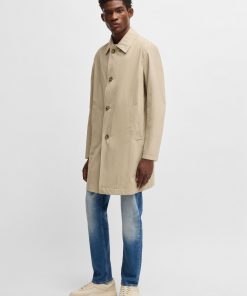 Hugo Boss Jackets and Coats-Classic-fit coat in cotton-hugo by hugo boss