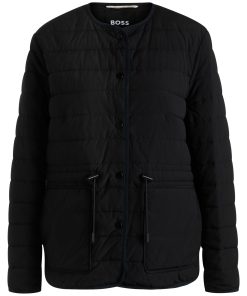 Hugo Boss Jackets and Coats-Water-repellent padded jacket with drawcord waist-hugo boss sale 2