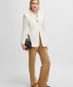 Hugo Boss Tailored Jackets-Slim-fit jacket in a cotton blend-hugo boss store near me 2