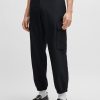 Hugo Boss Pants-Tapered-fit trousers in stretch gabardine with branded belt-hugo boss sale 3