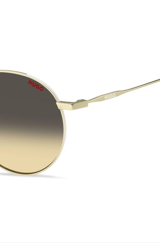 Hugo Boss Eyewear-Gold-tone sunglasses with ombré lenses-boss near me - Image 2