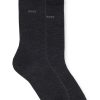 Hugo Boss Socks-Regular-length checked socks in mercerized stretch cotton-hugoboss 4