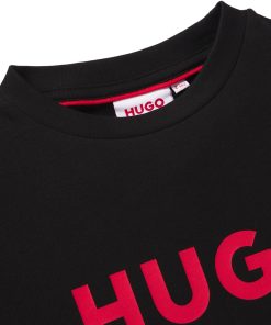 Hugo Boss-Kids’ long-sleeved T-shirt in cotton with logo print-hugo 2