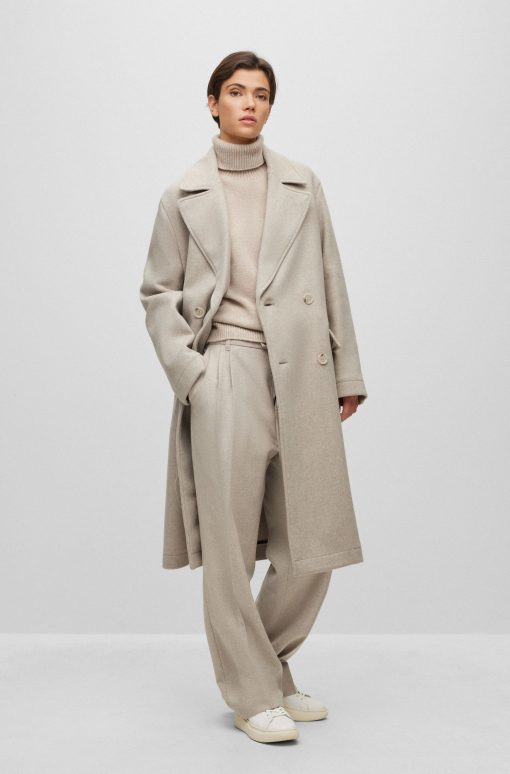 Hugo Boss Jackets and Coats-All-gender relaxed-fit coat in wool-hugo boss sale - Image 2