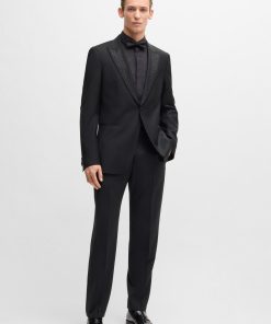 Hugo Boss Sport Coats-Slim-fit tuxedo jacket with embellished lapels-hugo by hugo boss 2