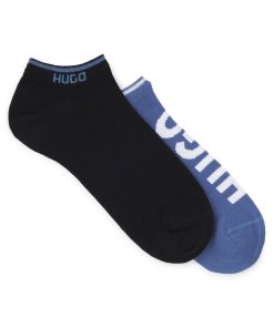 Hugo Boss Socks-Two-pack of ankle socks with logos-hugoboss