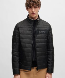 Hugo Boss-Water-repellent jacket with 3D logo tape-boss near me