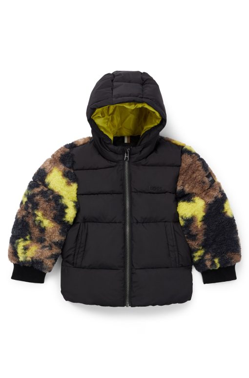 Hugo Boss-Kids' jacket with camouflage sherpa accents-hugo boss outlet - Image 2