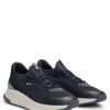 Hugo Boss Sneakers-Gary leather low-top trainers with branded lace loop-hugo boss outlet 3