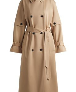 Hugo Boss Jackets and Coats-Cotton trench coat with double-breasted front-boss outlet 2