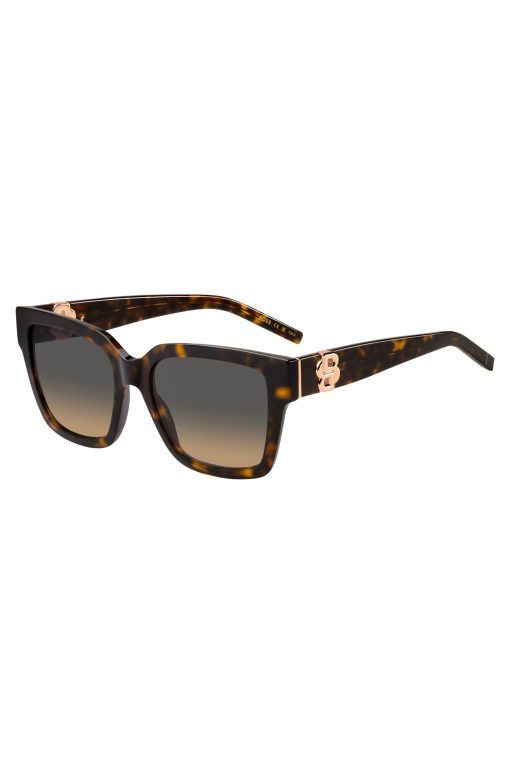 Hugo Boss Eyewear-Patterned-acetate sunglasses with Double B monogram-boss hugo