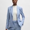 Hugo Boss Tailored Jackets-Oversize-fit blazer in melange wool-hugo boss near me 3