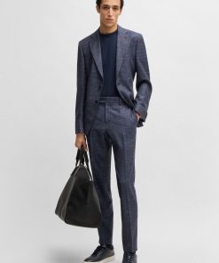 Hugo Boss-Slim-fit trousers in patterned wool-hugoboss 2