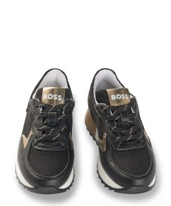 Hugo Boss-Kids’ trainers with faux leather and mesh-boss hugo 2