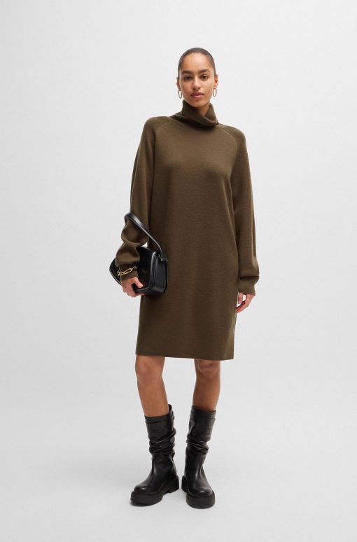 Hugo Boss Dresses-Rollneck sweater dress in wool and cashmere-hugo by hugo boss - Image 2