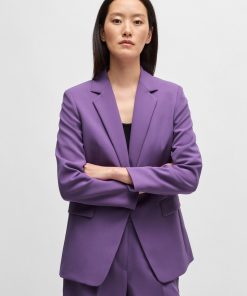 Hugo Boss Tailored Jackets-Single-breasted jacket in stretch fabric-boss near me