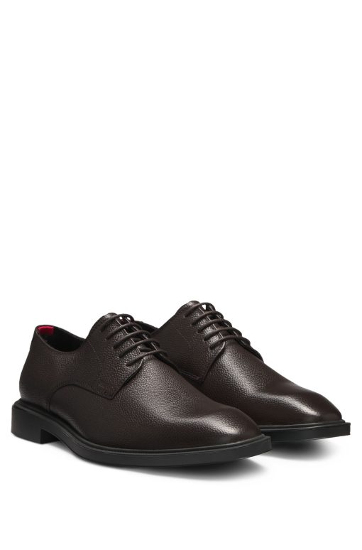 Hugo Boss Business Shoes-Derby shoes in grained leather-hugo boss near me